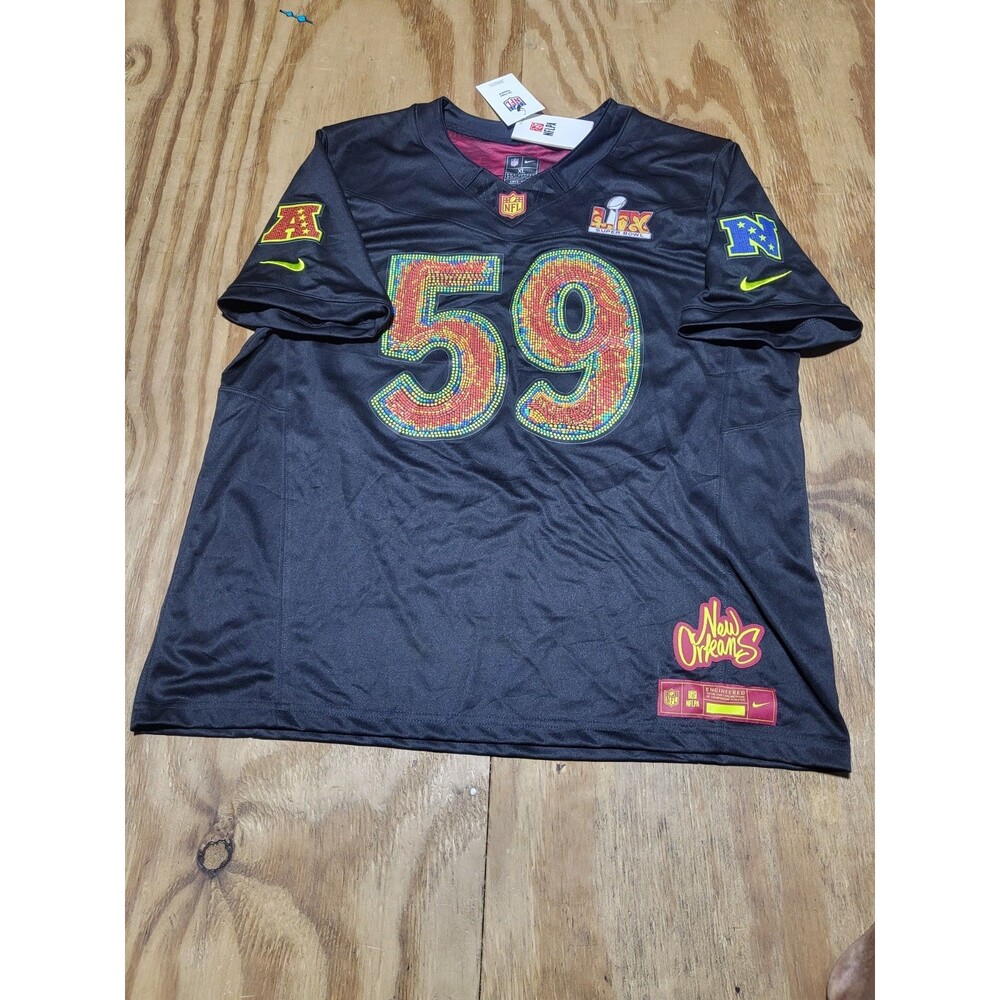 Nike XL Super Bowl LIX 59 Limited Jersey NWT black NFLPA new Orleans @J4